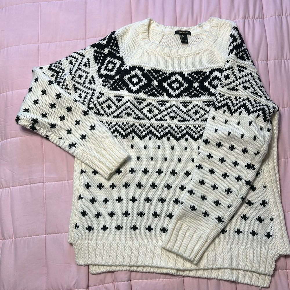 Black and white sweater